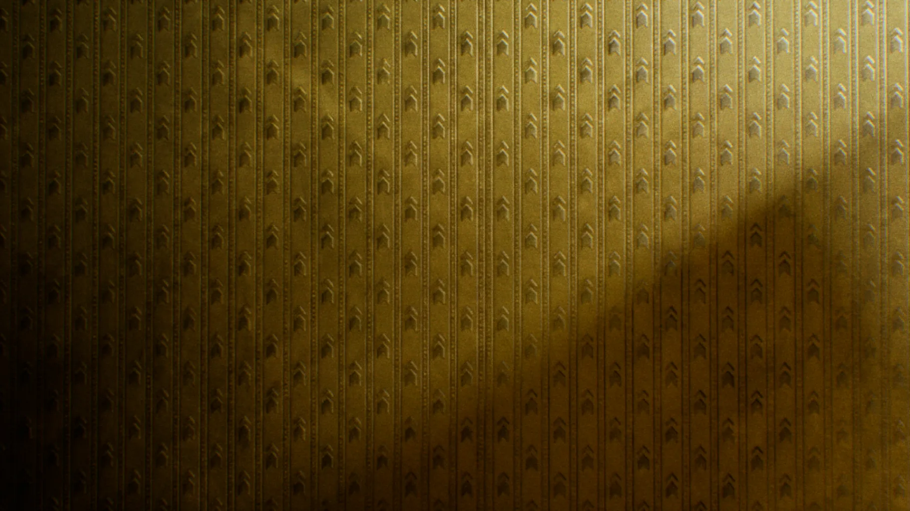 Anatomy of a Dream - gold wallpapered corridors